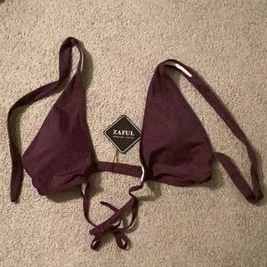 Zaful eggplant swim suit top